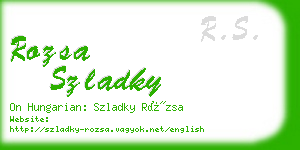 rozsa szladky business card